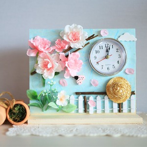 [쪼쪼네2044] 벚꽃 우드시계 만들기