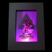 [아트공구][올망이네258](5명용)더키 29크리스마스 단추트리 LED액자